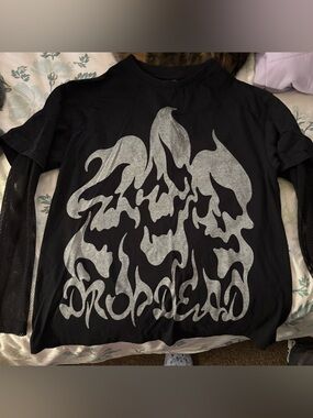 DropDead mesh layered shirt